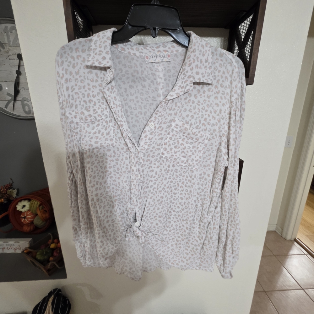 Hippie Rose Pastel Animal Print Top